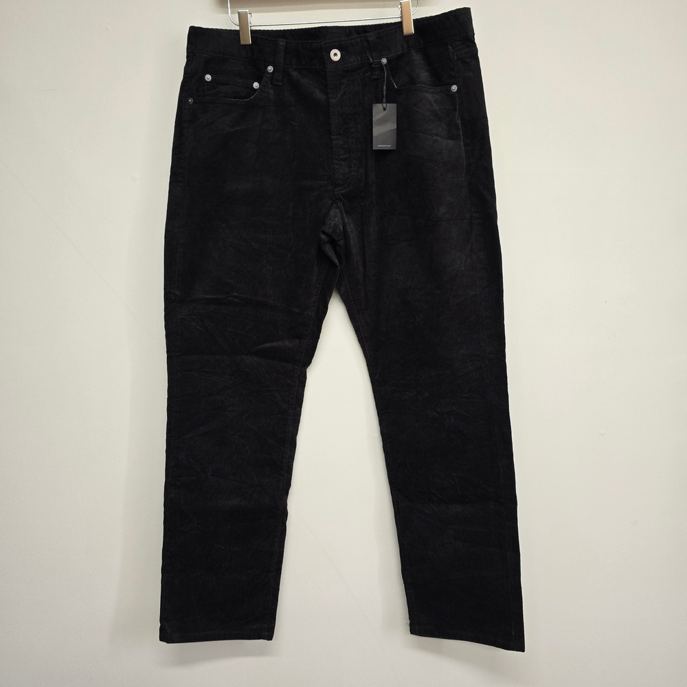 Bonobos Corduroy Pants‎ Mens 35x30 Black Fine Wale 5-Pocket Dark Academia